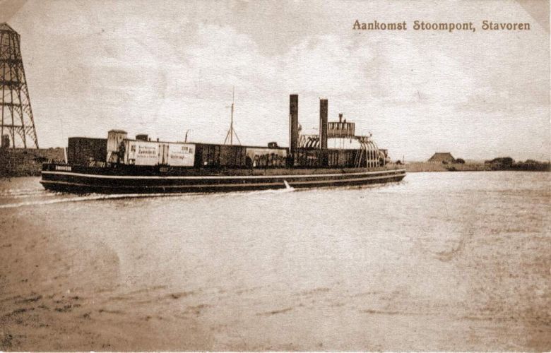 Stoompont ss Enkhuizen I aankomst Stavoren